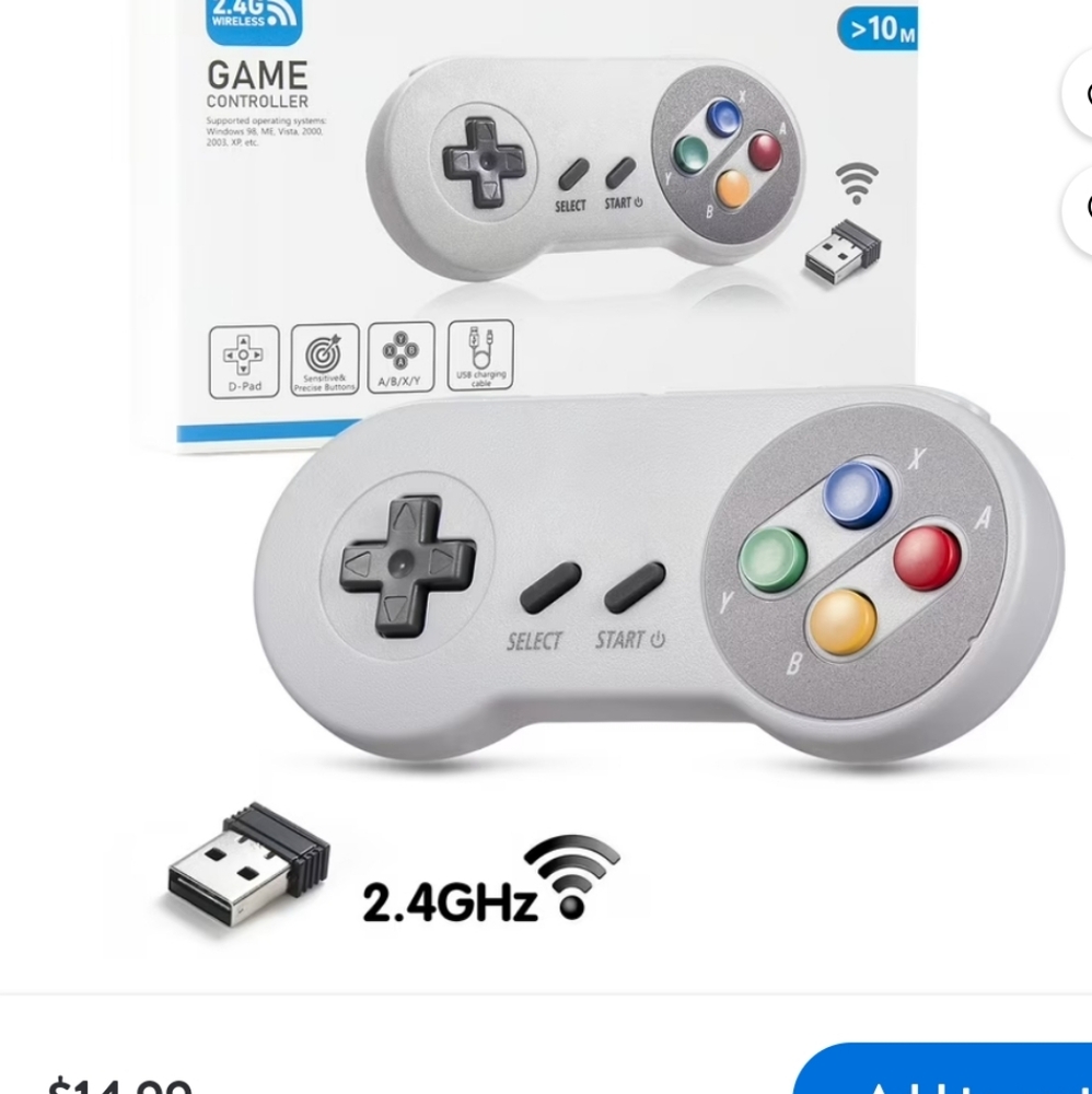 2.4G wireless game controller for PC Notebook Computer, MacBook, Raspberry Pi us